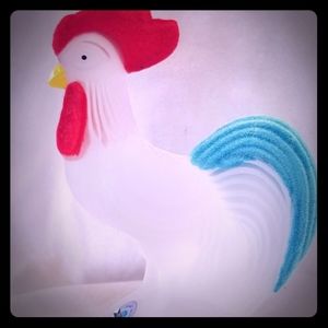 Glass rooster weather collor change big size.
